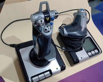 Joystick for flight and space simulators